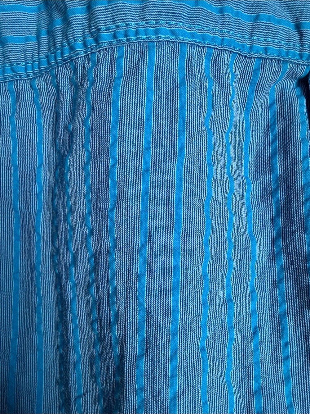 J. Crew Etienne Oversized Shirt in Dobby Stripe- Cerulean - Picture 4 of 7